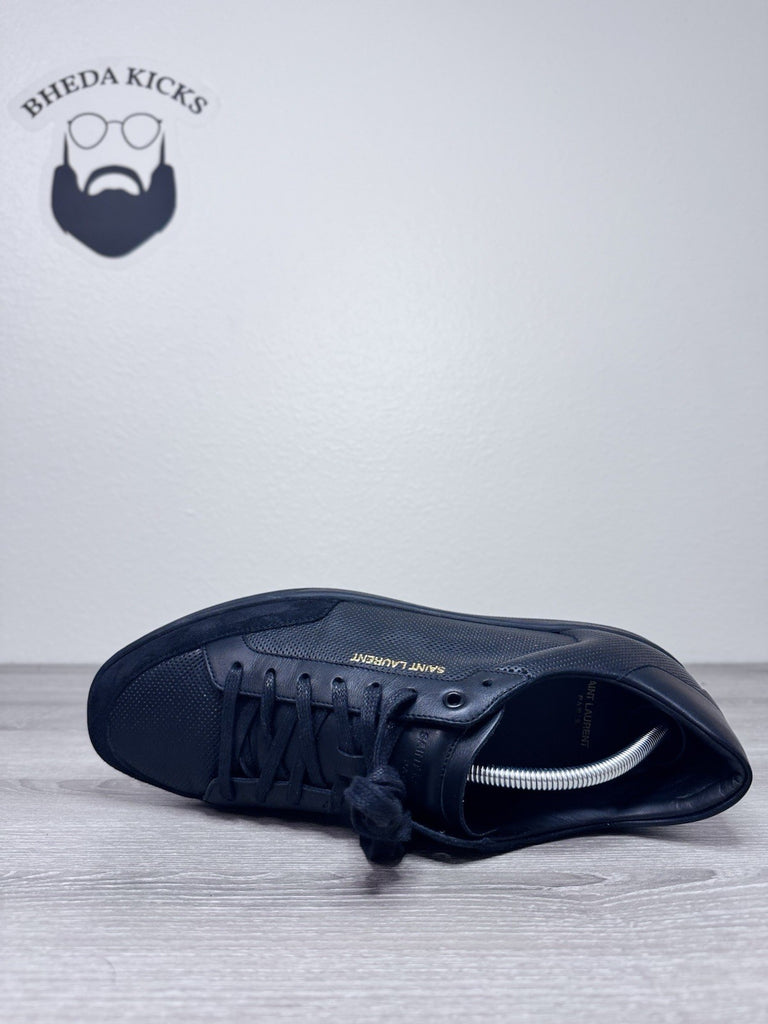 Size 46 EU/ 12 US - Saint Laurent Men's Court Classic Low-top Black Leather