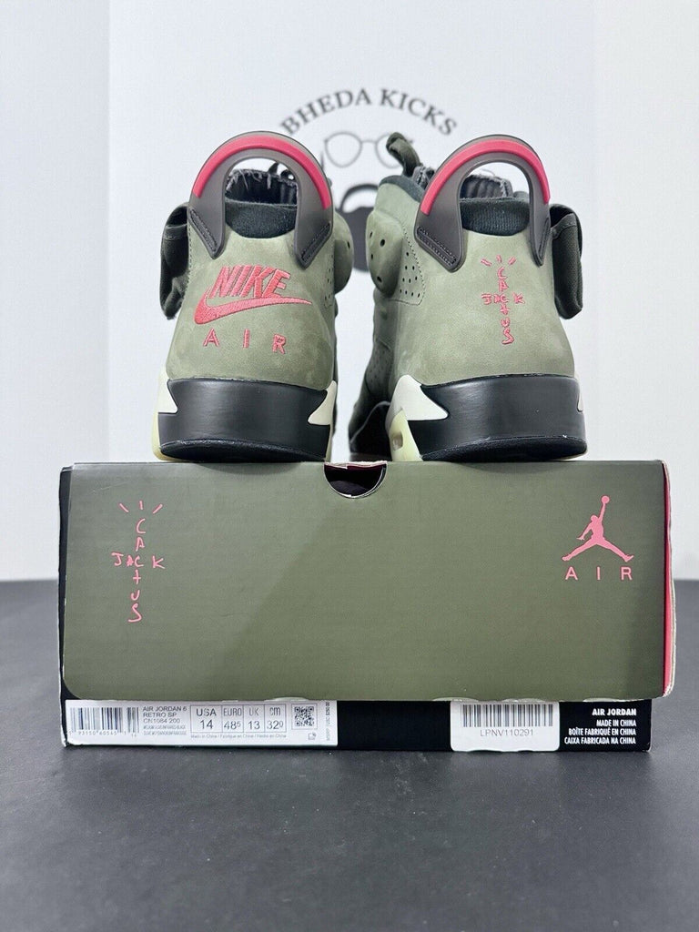 Nike Air Jordan 6 Retro Travis Scott Olive CN1084-200 Khaki Green Men’s Size 14