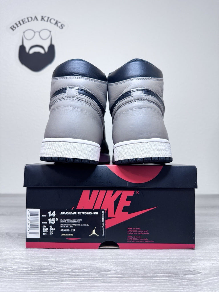 Size 14 - Air Jordan 1 Retro High OG Shadow Toe 2018 Mens Sneakers 555088-013