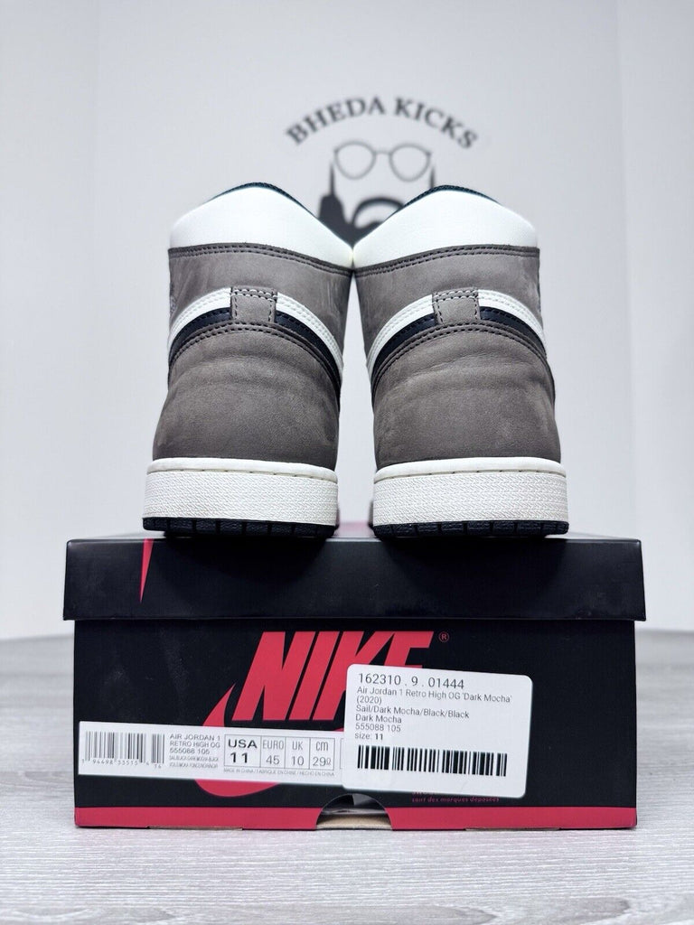 Size 11 - Jordan 1 Retro OG High Dark Mocha 555088-105 Preowned Authentic