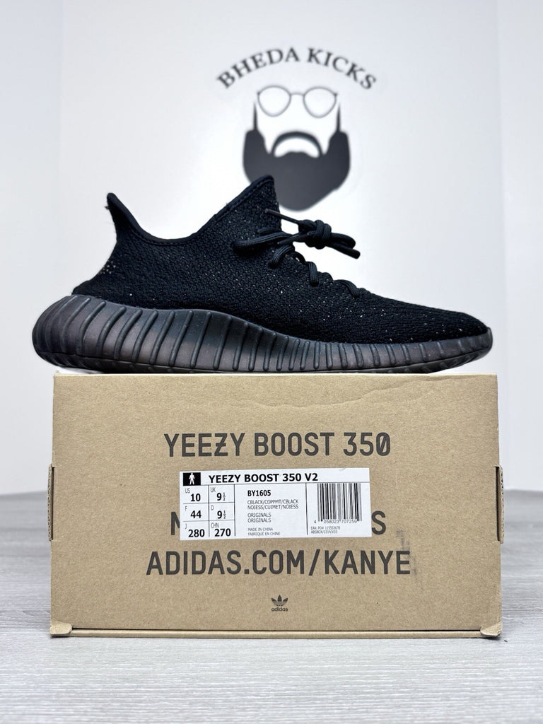 Size 10 - Adidas Yeezy 350 v2 Core Black Copper 2016 BY1605 Authentic Preowned