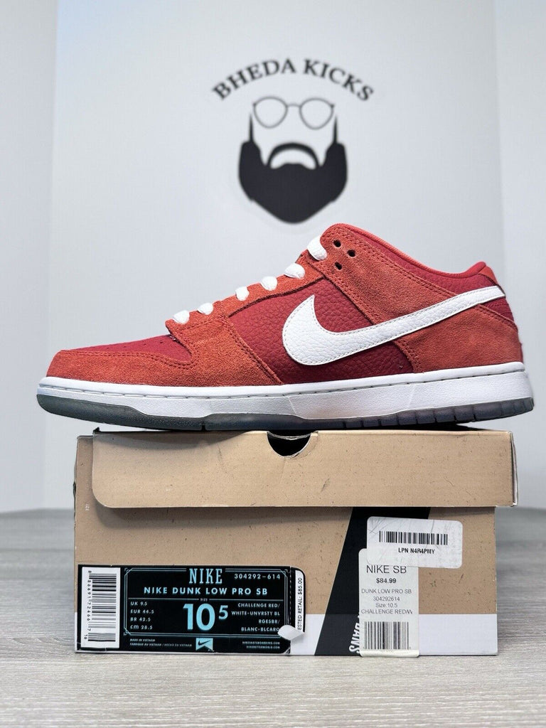 Size 10.5 - Nike Dunk Pro SB Low Challenge Red 304292-614 Preowned Og Authentic