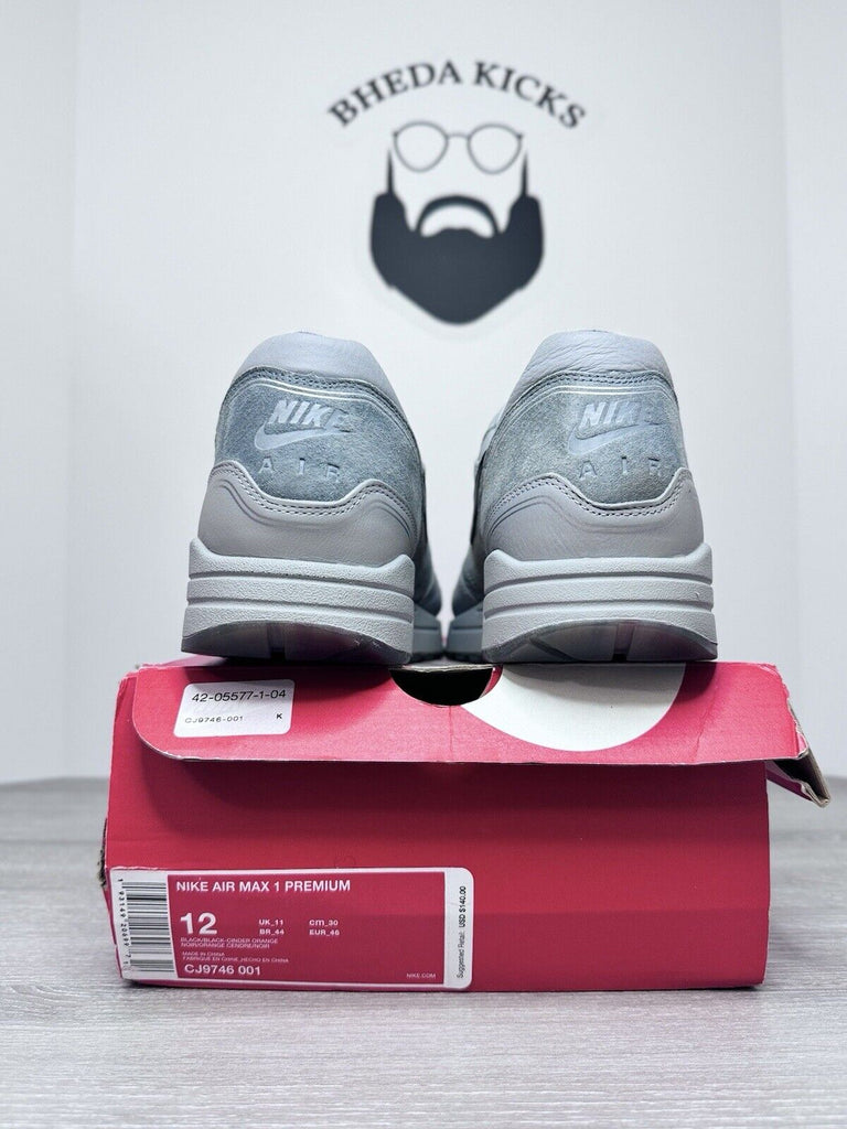 Size 12 - Nike Air Max 1 Pompidou Centre Night Grey AV3735-001 Preowned