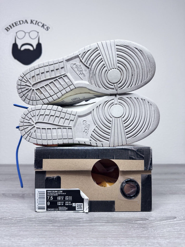 Size 7.5 - Nike Dunk Low Off White Lot 10 DM1602-112 OG Retro Clean Preowned