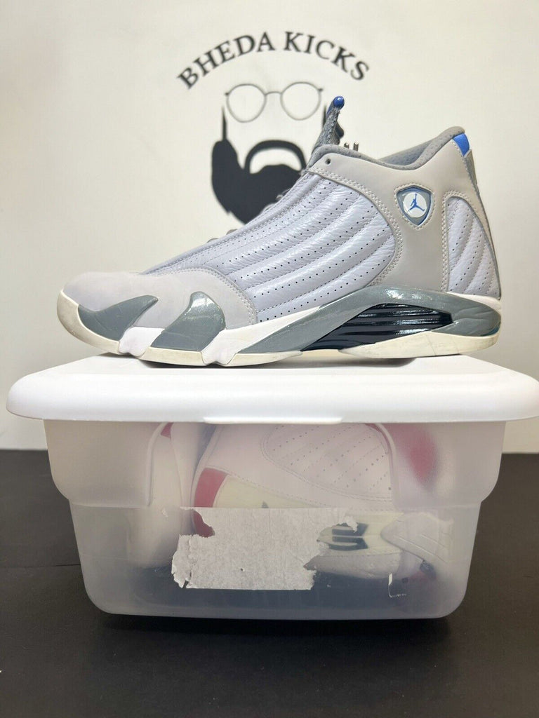 Nike Air Jordan 14 Retro Wolf Grey Size 13 487471-004 Preowned Og Rare Authentic