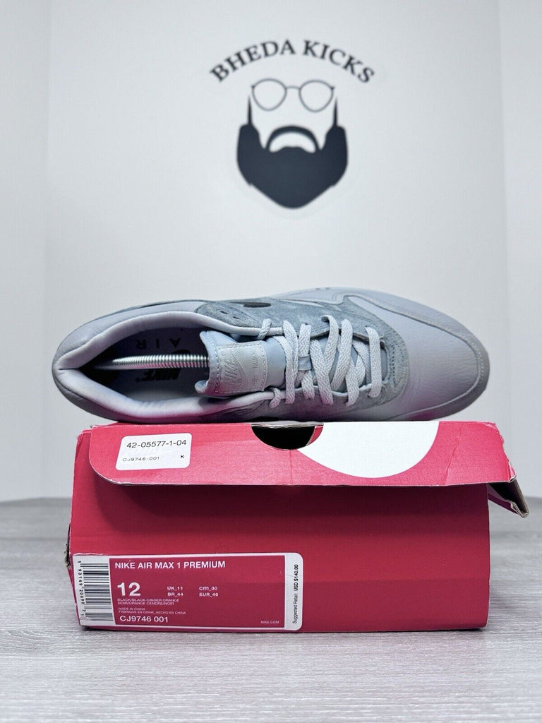 Size 12 - Nike Air Max 1 Pompidou Centre Night Grey AV3735-001 Preowned