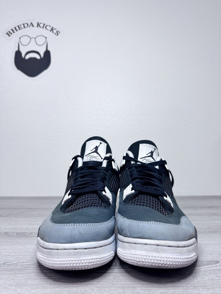Size 15 - Nike Air Jordan 4 Retro Fear Black White FQ8138-002 Preowned Authentic