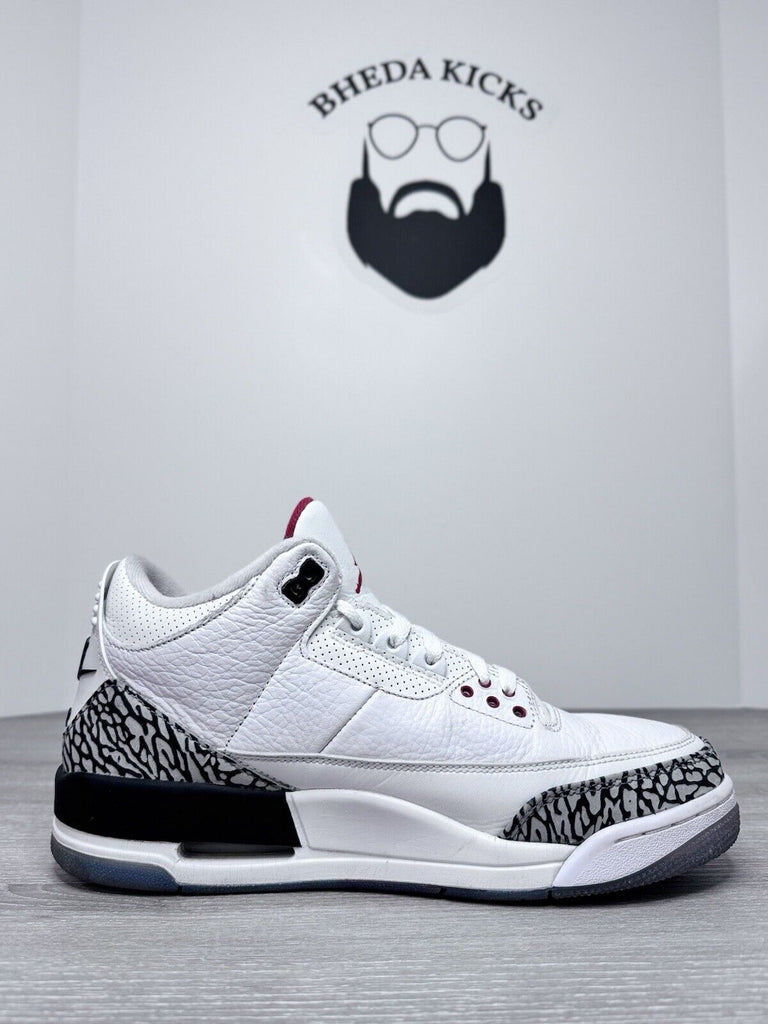 Size 10 - Air Jordan 3 Retro NRG Free Throw Line 2018 White Cement 923096-101