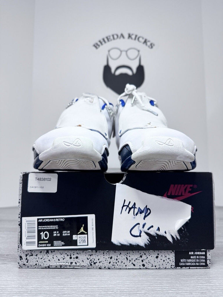 Size 10.5 - Nike Air Jordan 18 OG 'White Sport Royal' Silver 2003 305869-101