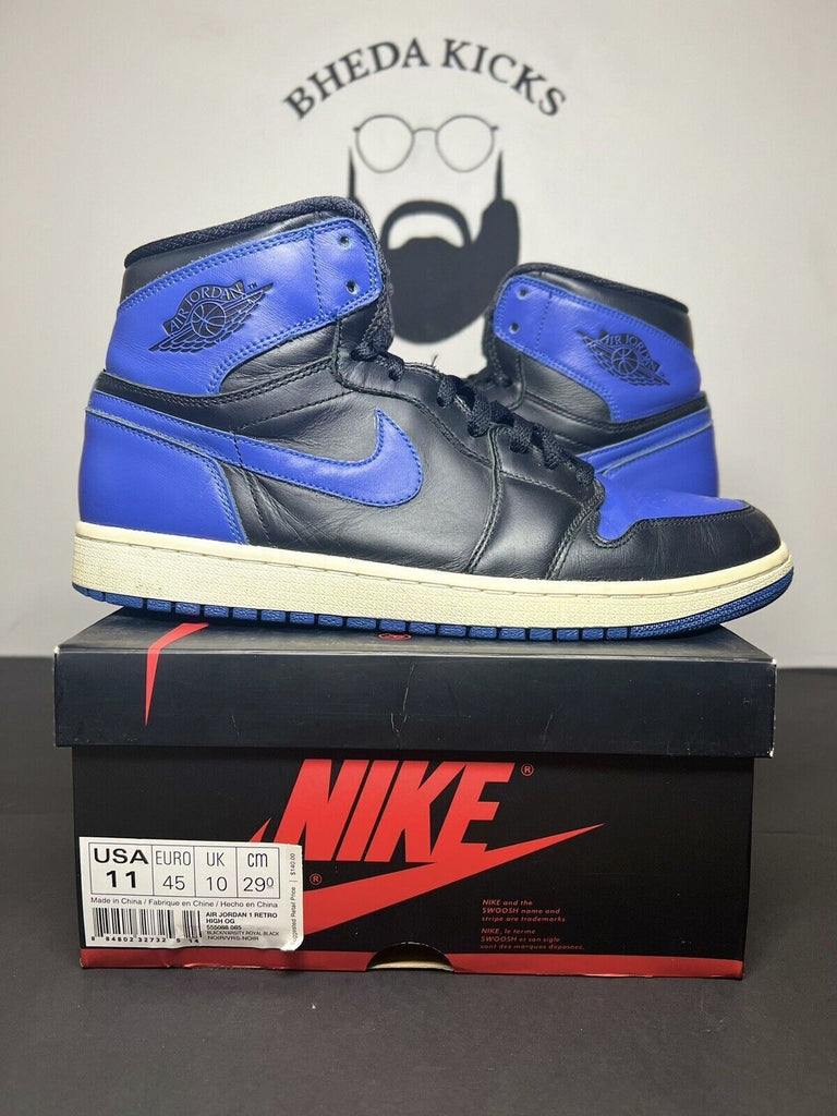 2013 Nike Air Jordan 1 Retro High OG Royal Blue Black Size 11 555088 085 Rare Og