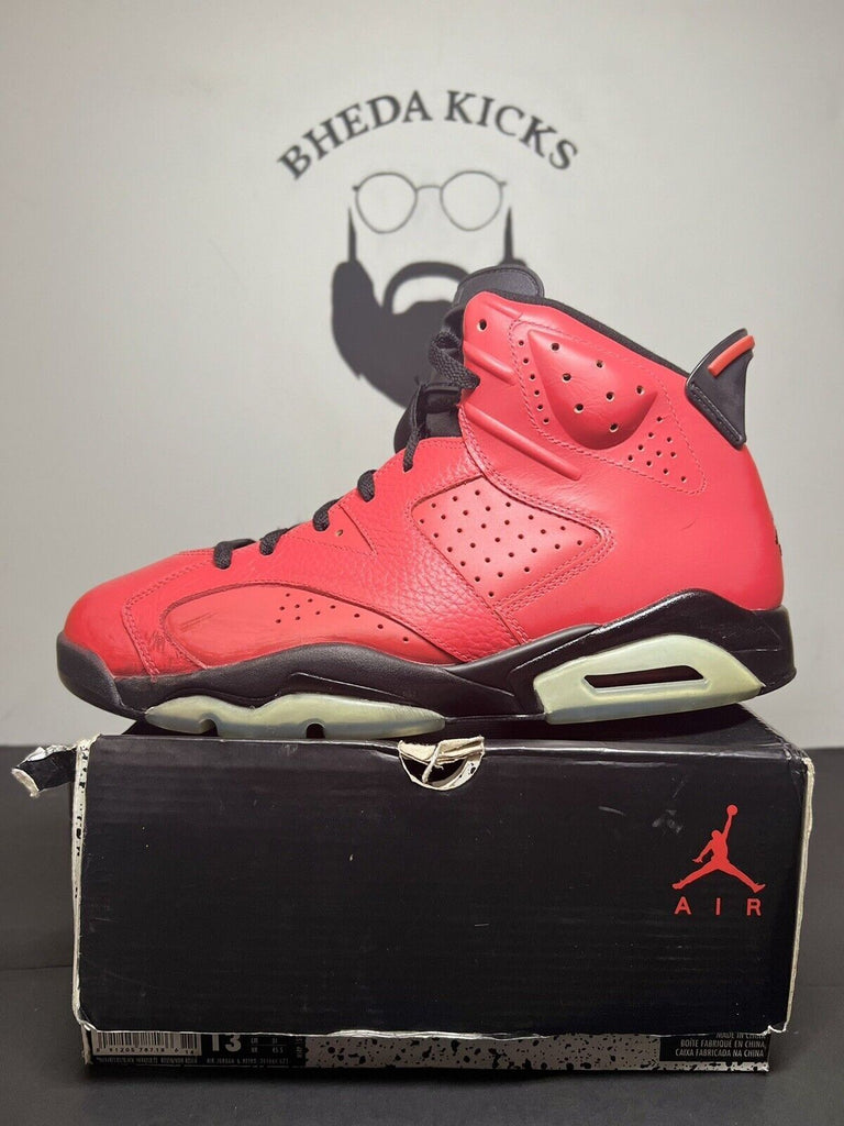 Air Jordan 6 Retro Infrared 23 Toro Mens Sneakers 384664-623 Size 13 Preowned Og