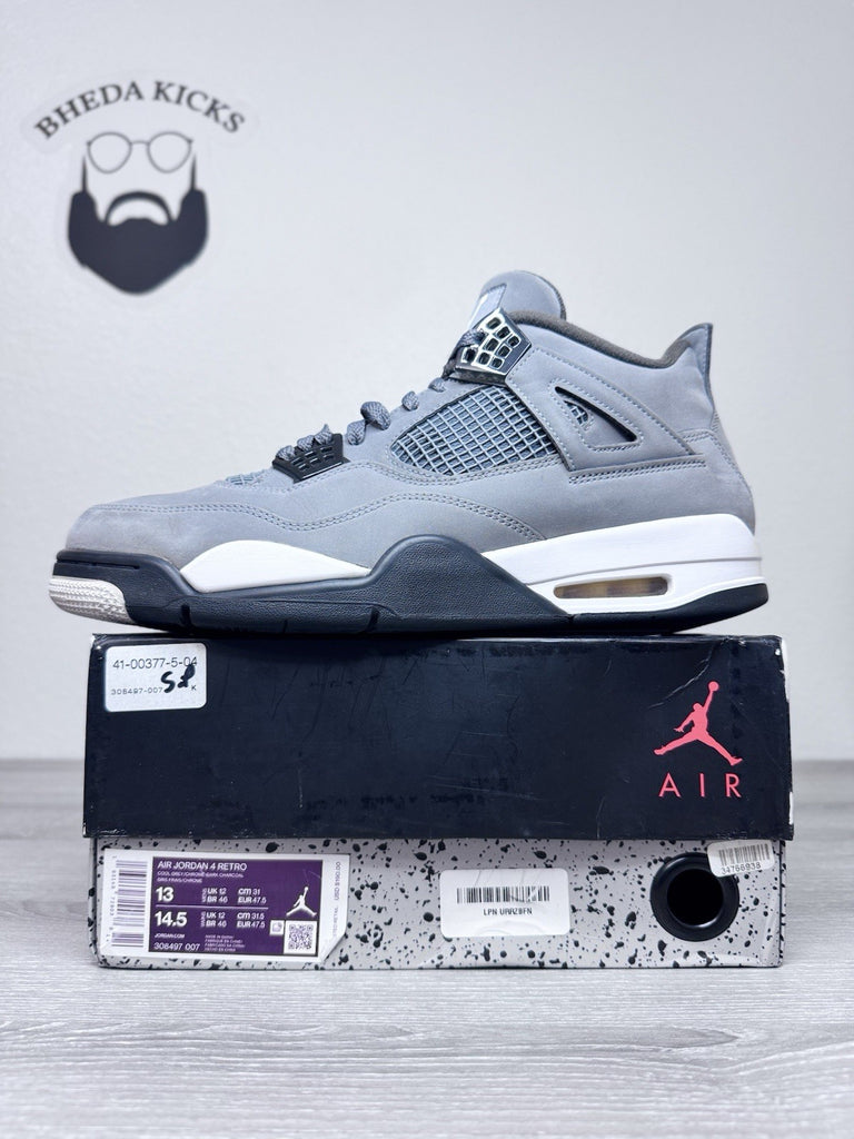 Size 13 - Nike Air Jordan 4 Retro “Cool Grey” 2019 308497-007 Men’s Preowned