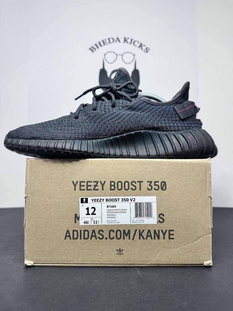 Adidas Yeezy Boost 350 V2 Black Static Non-Reflective 2019 FU9006 Men’s Size 12