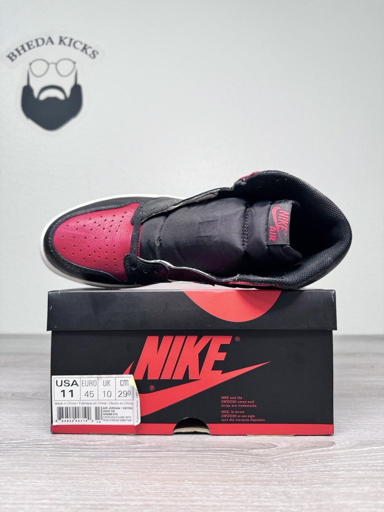 Size 11 - Jordan 1 Retro OG High Bred Toe 555088-610 2018 NEW DS