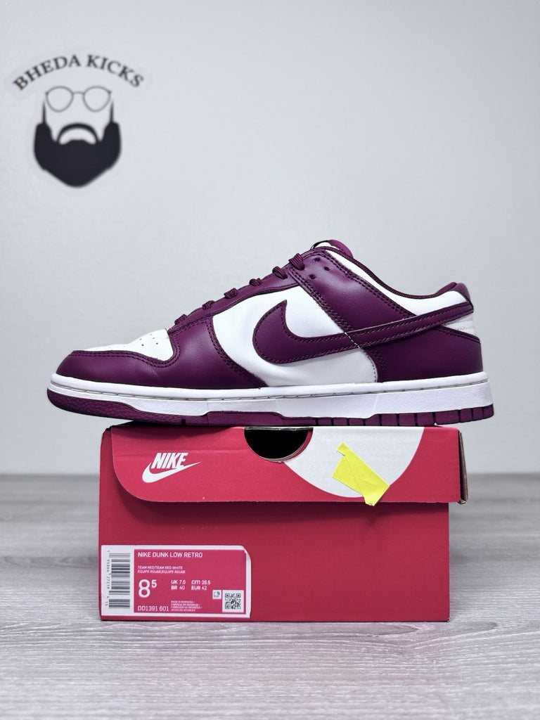 Size 8.5 - Nike Dunk Low Team Red White Leather (DD1391-601) Preowned