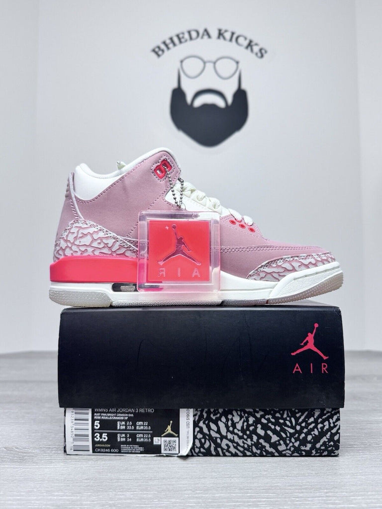 Size 5W - Air Jordan Wmns Air Jordan 3 Retro 'Rust Pink' CK9246-600 NEW DS