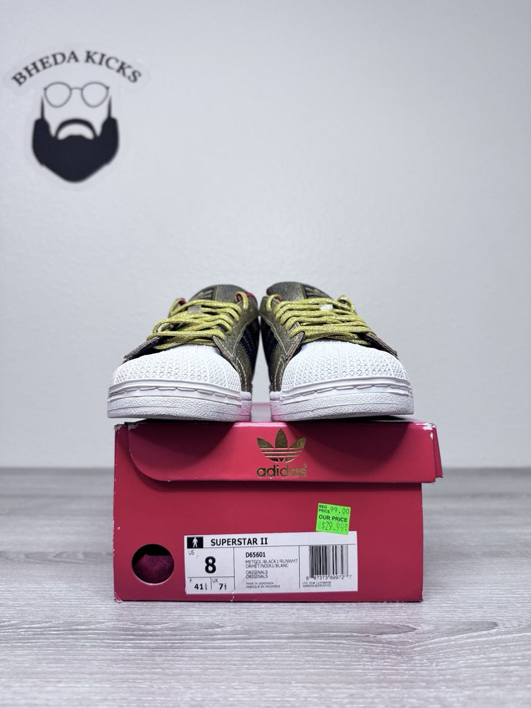 Size 8 - Adidas Superstar Sneakers Shoes 2 Year of the Horse Gold Red (D65601)