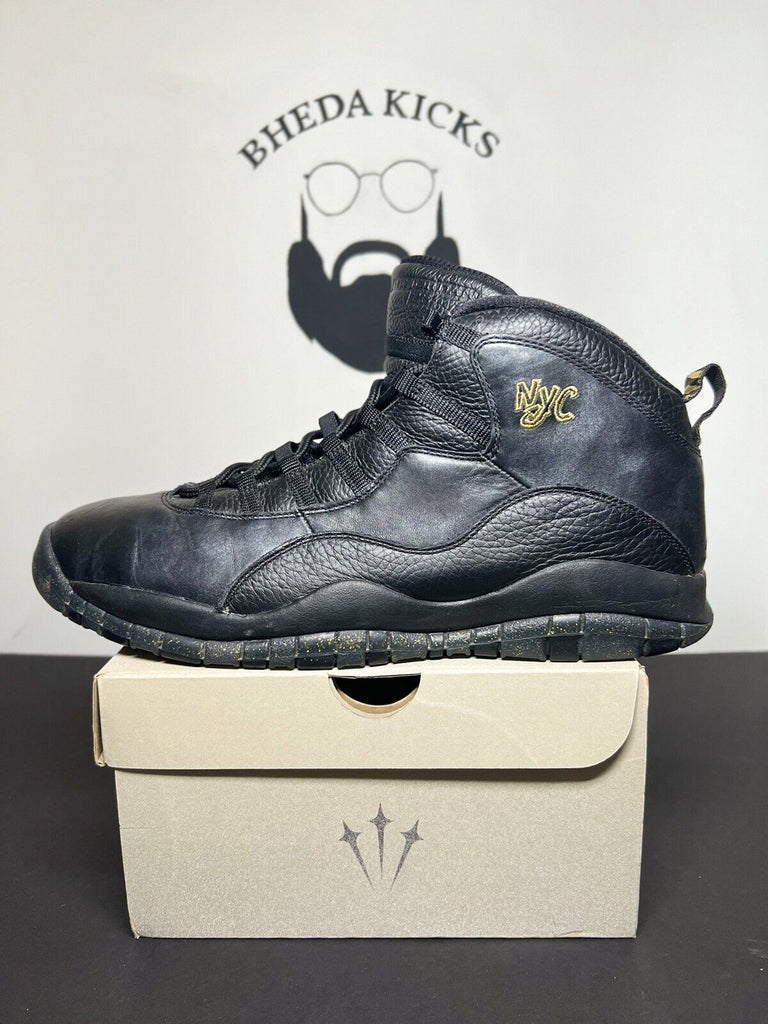 Nike Air Jordan 10 Retro NYC size 15 OG X 310805–012 Black ￼rare Authentic MJ