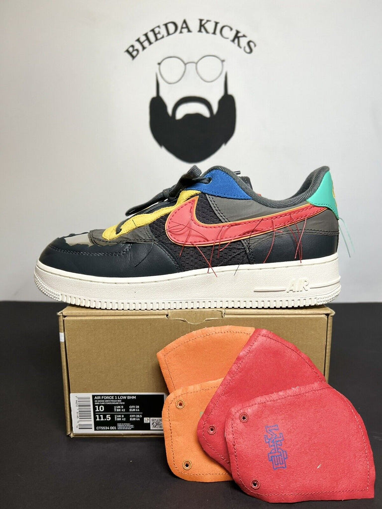 NIKE AIR FORCE 1 LOW BHM BLACK-GREY-RED "BLACK HISTORY" SZ 10 [CT5534-001] Og