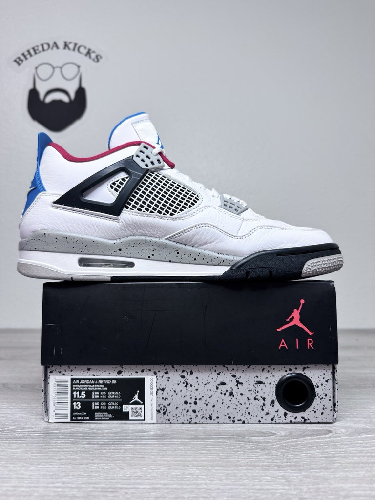 Size 11.5 - Jordan 4 Retro SE Mid What The 4 Mens White CI1184-146 Preowned