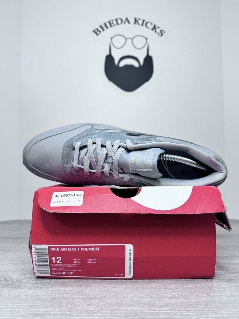 Size 12 - Nike Air Max 1 Pompidou Centre Night Grey AV3735-001 Preowned