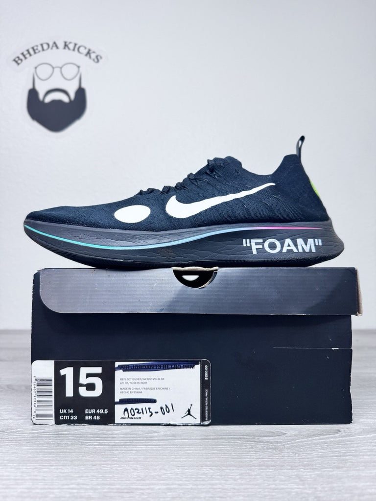 Size 15 - Nike Zoom Fly Mercurial Off-White Black Men's AO2115-001 Sneakers