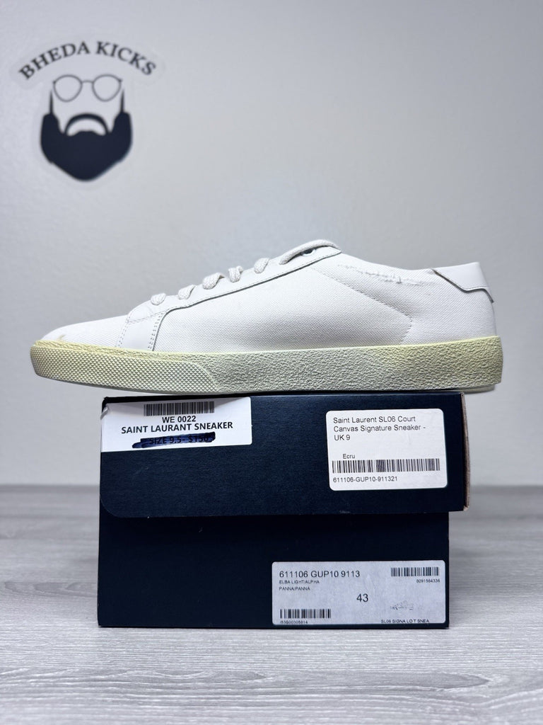 Size 43 EU / 10 US - Saint Laurent Court Canvas Signature Sneaker Preowned