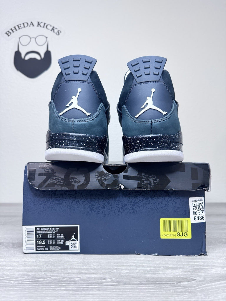 Size 17 - Air Jordan 4 Retro Fear Black White Gray 2024 FQ8138-002 Brand New