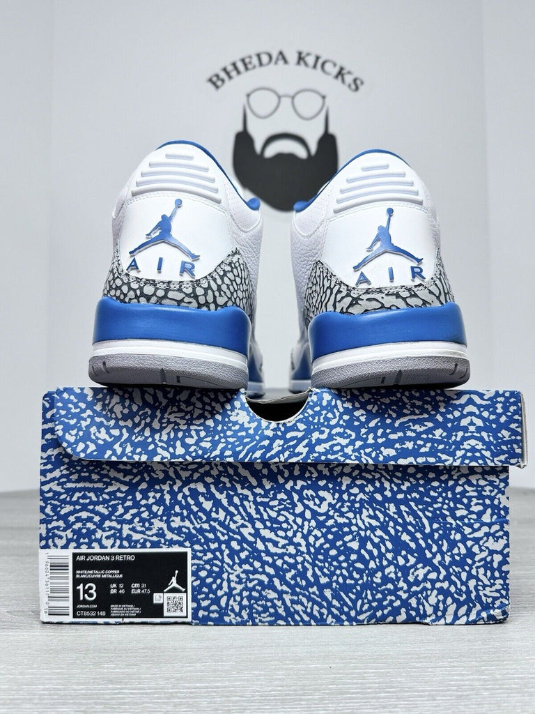 Size 13 - Nike Air Jordan 3 Retro Washington Wizards Blue White CT8532-148