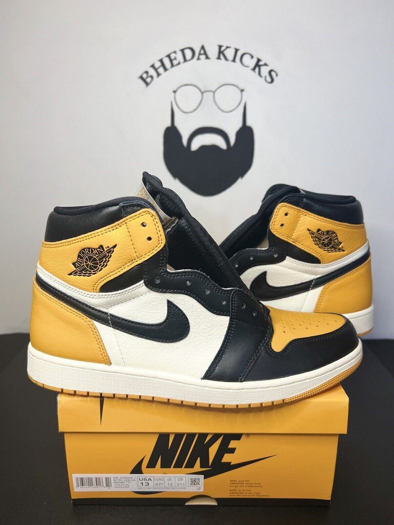 Nike Air Jordan 1 Retro High OG “Taxi” Yellow Toe 555088-711 New DS RARE Size 13