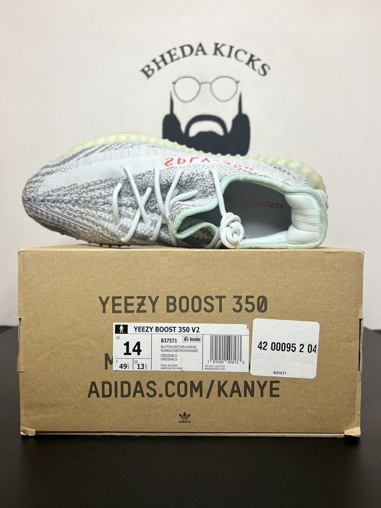 Adidas Yeezy Boost 350 V2 Blue Tint Size 14 B37571 Preowned Authentic Mens