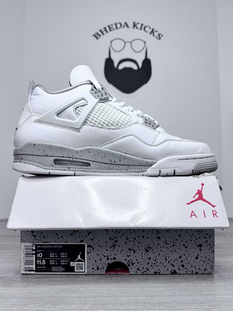 Size 10 - Nike Air Jordan 4 Retro White Oreo 2021 CT8527-100 Preowned