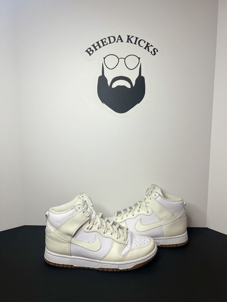 Nike Dunk High Sail Gum White Leather Women's Sneakers DD1869-109 Size 10.5W