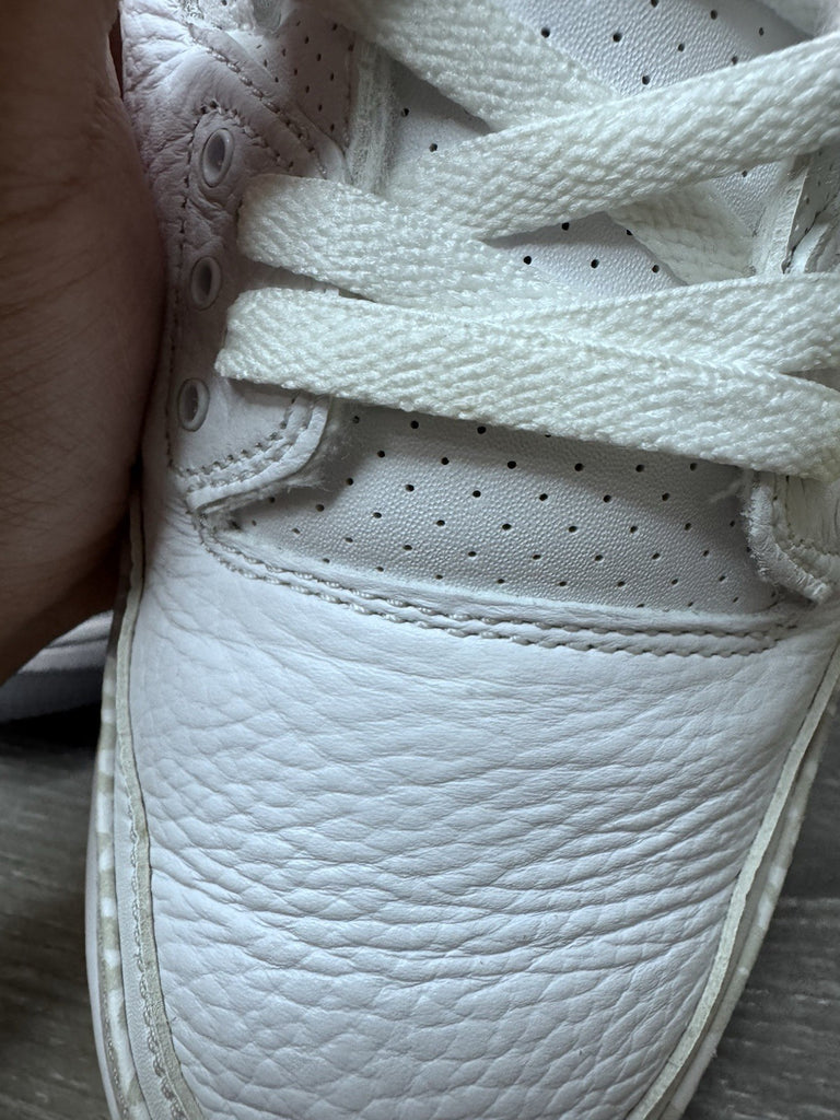 Size 14 - Nike Air Jordan 3 Retro Triple White 136064-111 Preowned Authentic