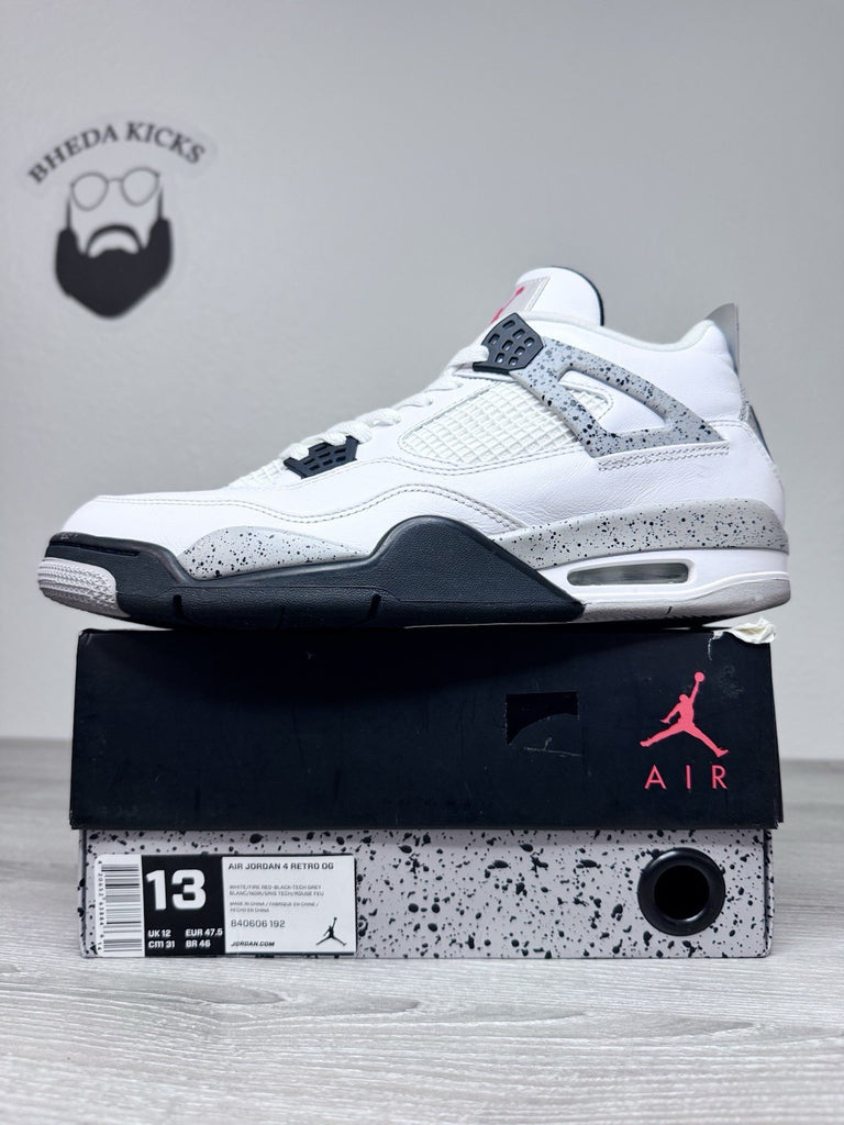 Size 13 - Air Jordan 4 Retro White Cement 4 (2016) 840606-192 Preowned