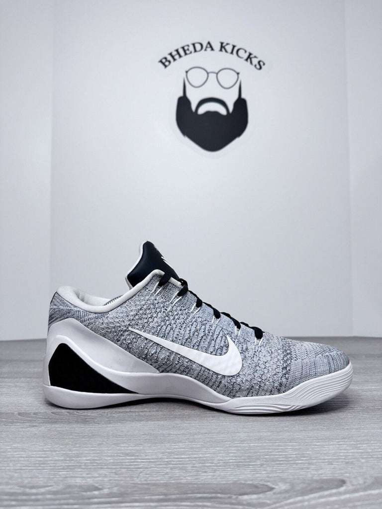 Size 12.5 - Nike Kobe 9 Elite Premium Low Gray NikeID Customized 677992-996