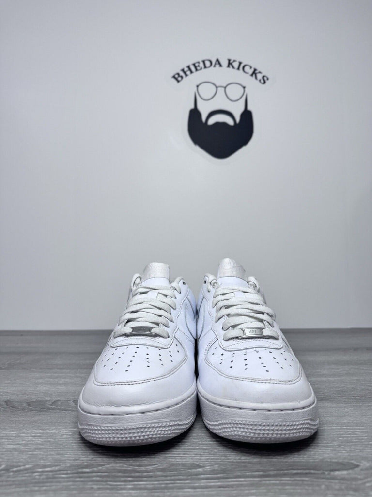 Size 9 - Nike Air Force 1 Low Triple White Mens Shoes 315122-112 Preowned