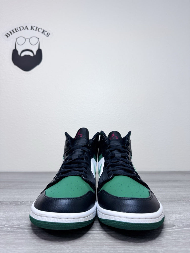 Size 14 - Air Jordan 1 Mid Pine Green 554724-067 Preowned Authentic Rare