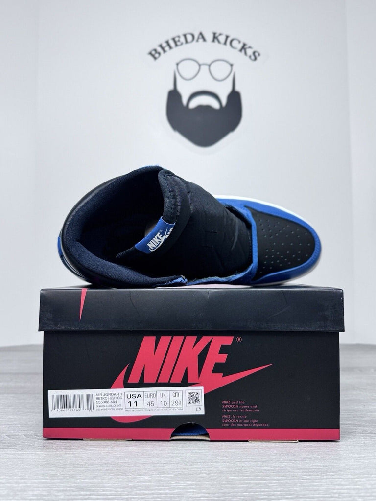 Size 11 - Jordan 1 Dark Marina Blue 555088-404 Black Blue White NEW DS