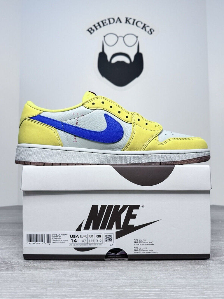 Size 14W / 12.5M - Nike Air Jordan 1 Retro OG SP Low Travis Scott Canary Yellow