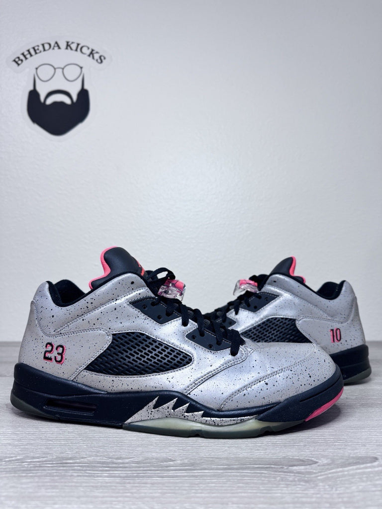 Size 15 - Air Jordan 5 Low Neymar Retro Silver Sneakers 2016 846315-025