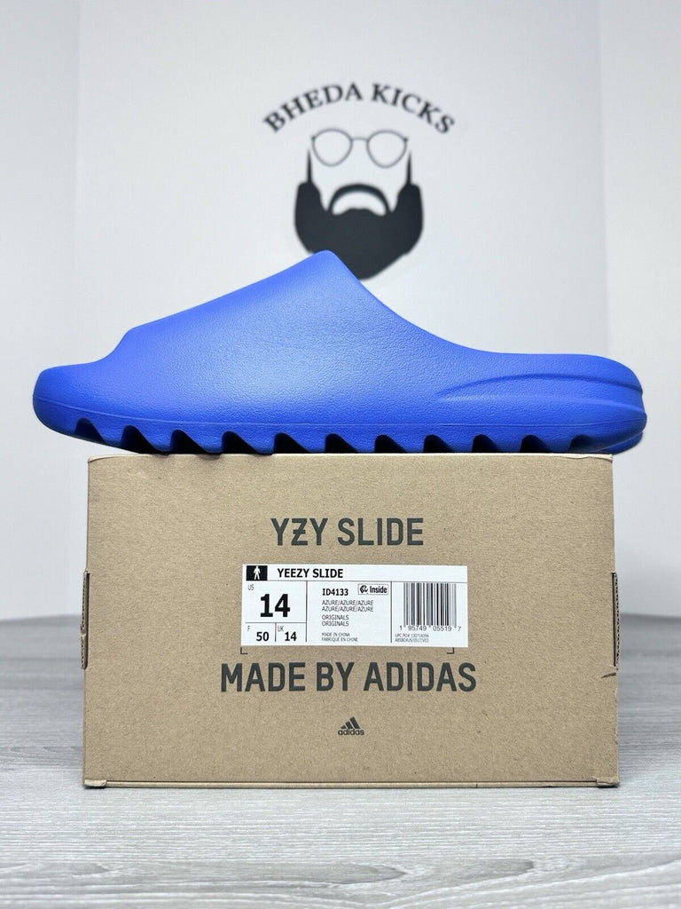 Size 14 - Adidas Yeezy Slide ID4133 "Azure Blue" NEW DS Authentic Men’s