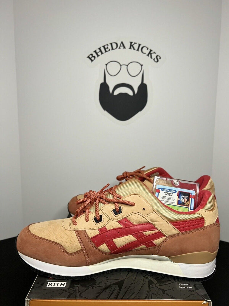 NEW ASICS GEL-Lyte 3 '07 Remastered Kith X Marvel Gambit w/ Trading Card Size 14