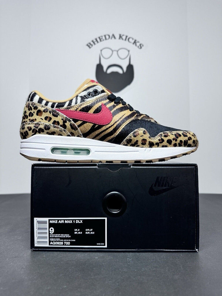 Atmos x Nike Air Max 1 DLX Animal Pack 2.0 2018 AQ0928-700 Preowned Men’s Size 9