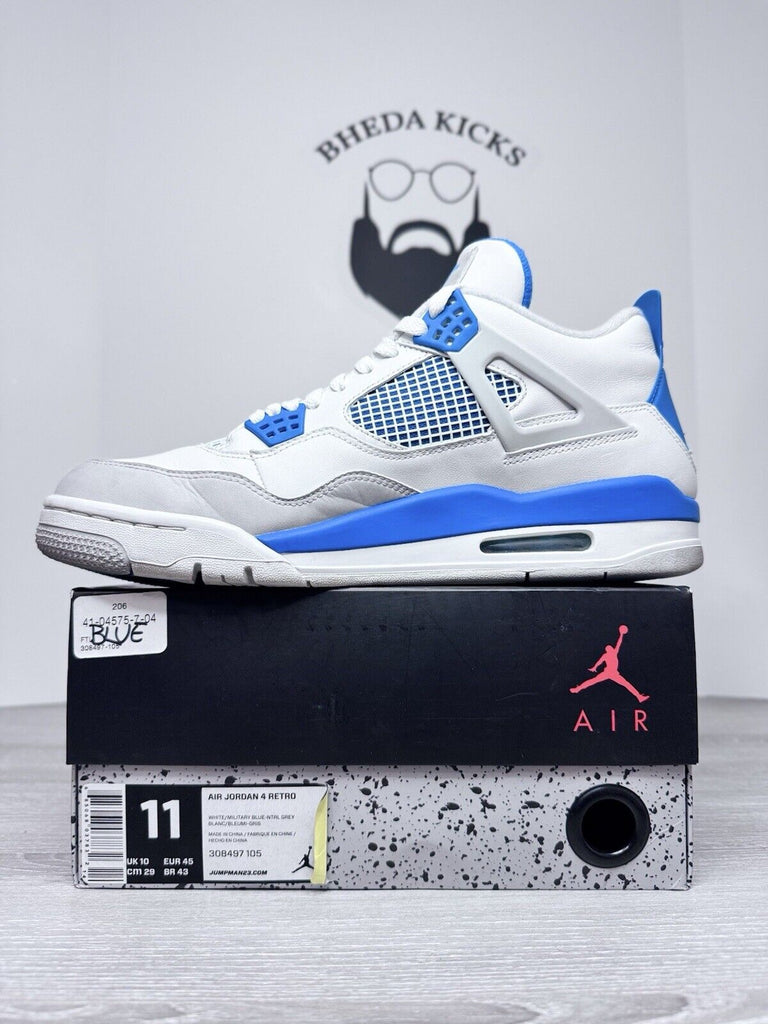 Size 11 - Jordan 4 Retro Military Blue 2012 308497-105 Preowned Authentic