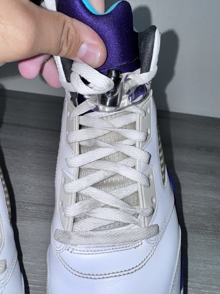 Size 12 - Nike Air Jordan 5 Retro Grape 2013 White Purple Black 136027-108