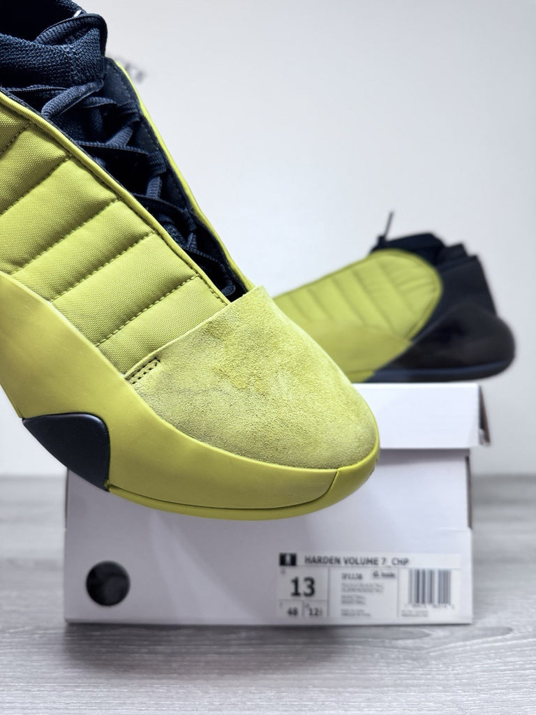 Size 13 -Adidas Harden Vol. 7 Mid Pulse Olive IF1138 Men’s Preowned Authentic