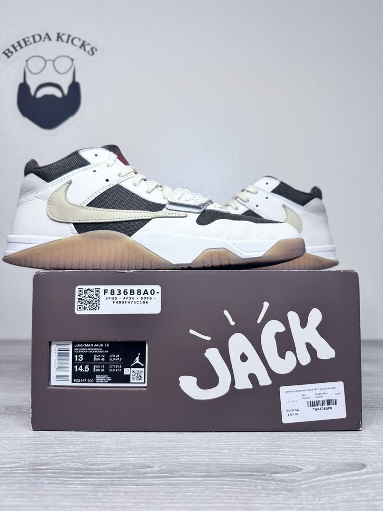 Size 13 - Travis Scott x Jordan Jumpman Jack TR Sail Preowned FZ8117-100 Og