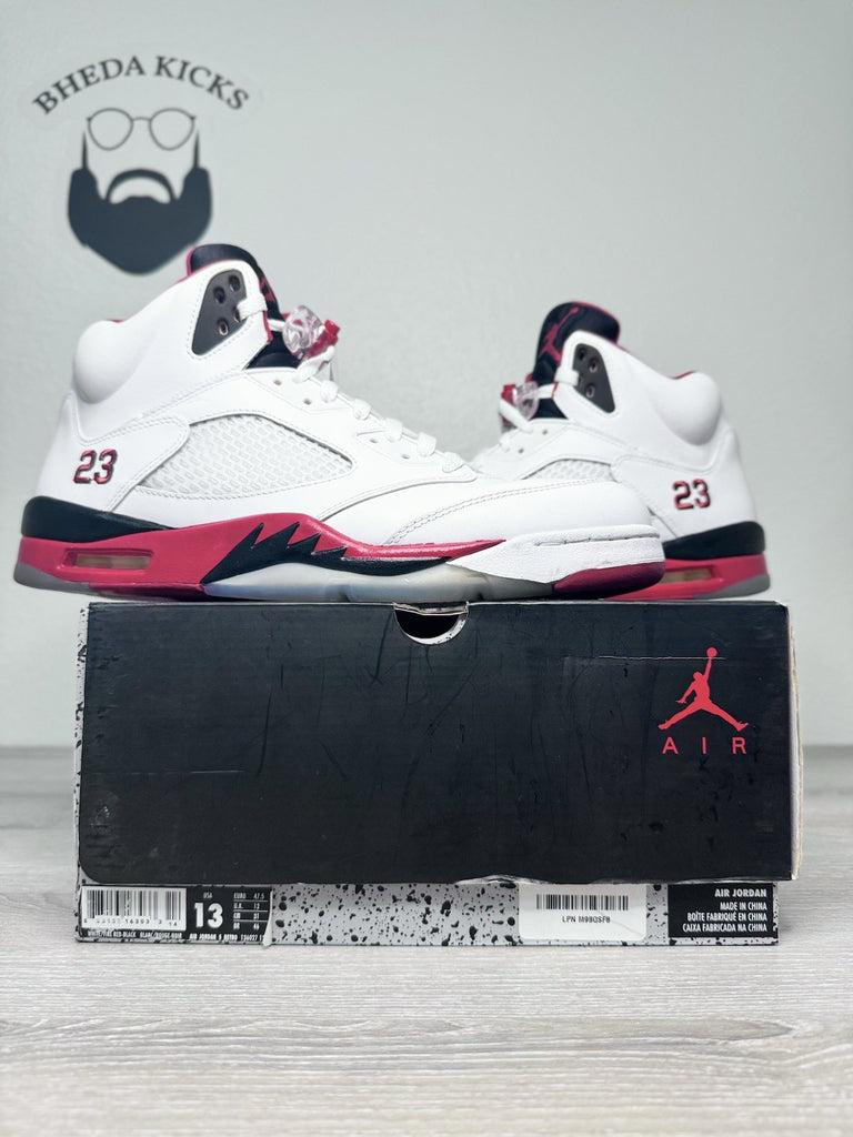 Size 13 - Nike Air Jordan 5 Retro Fire Red 2013 136027-120 Preowned Rare