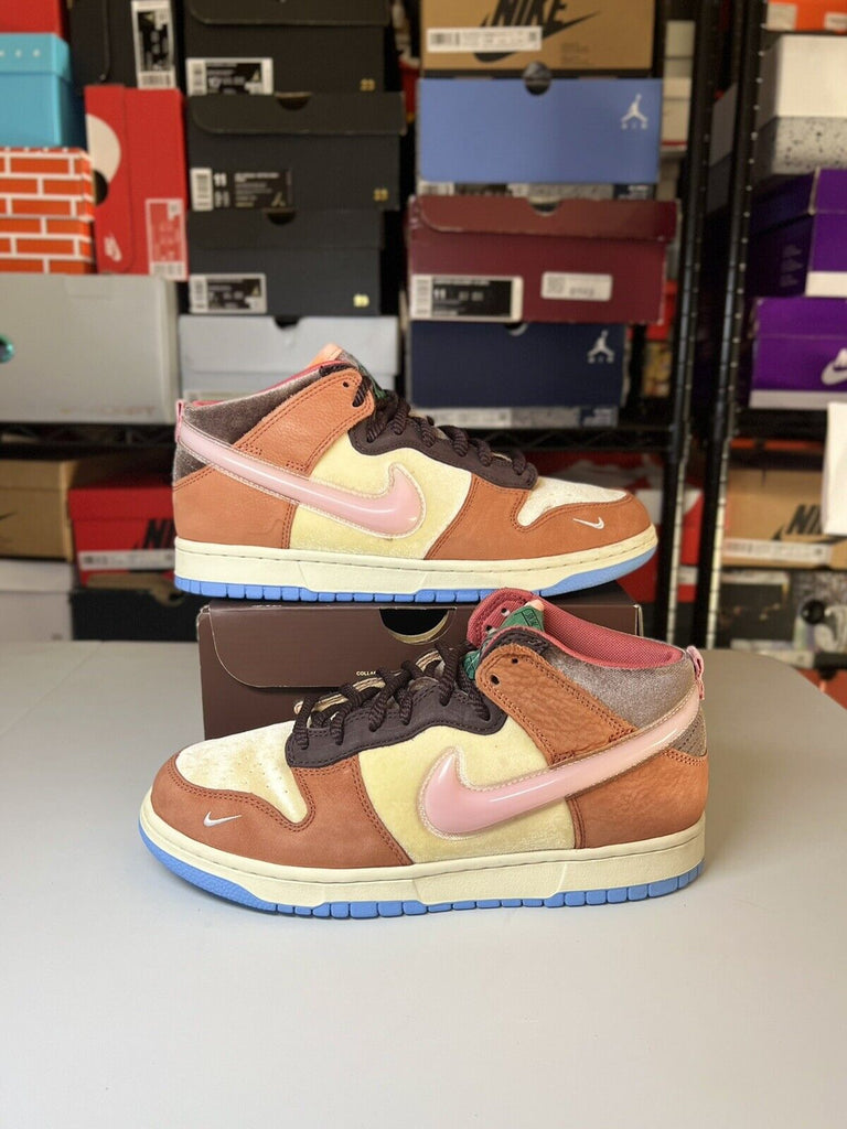 Nike Dunk Mid Social Status Chocolate Milk Size 7.5 Mens DJ1173-700 Rare Og